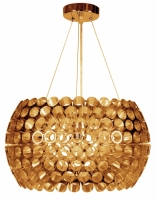 Salon w stylu glamour z lampą ABROS firmy Candellux