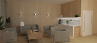 Klinika rehabilitacyjna Praha Medical Center w Arabii Saudyjskiej - strefa męska - wnętrze zaprojektowane przez Forbis Group