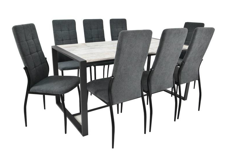 Zestaw 8 krzeseł OSLO + st&oacute;ł NORD 80x160CM