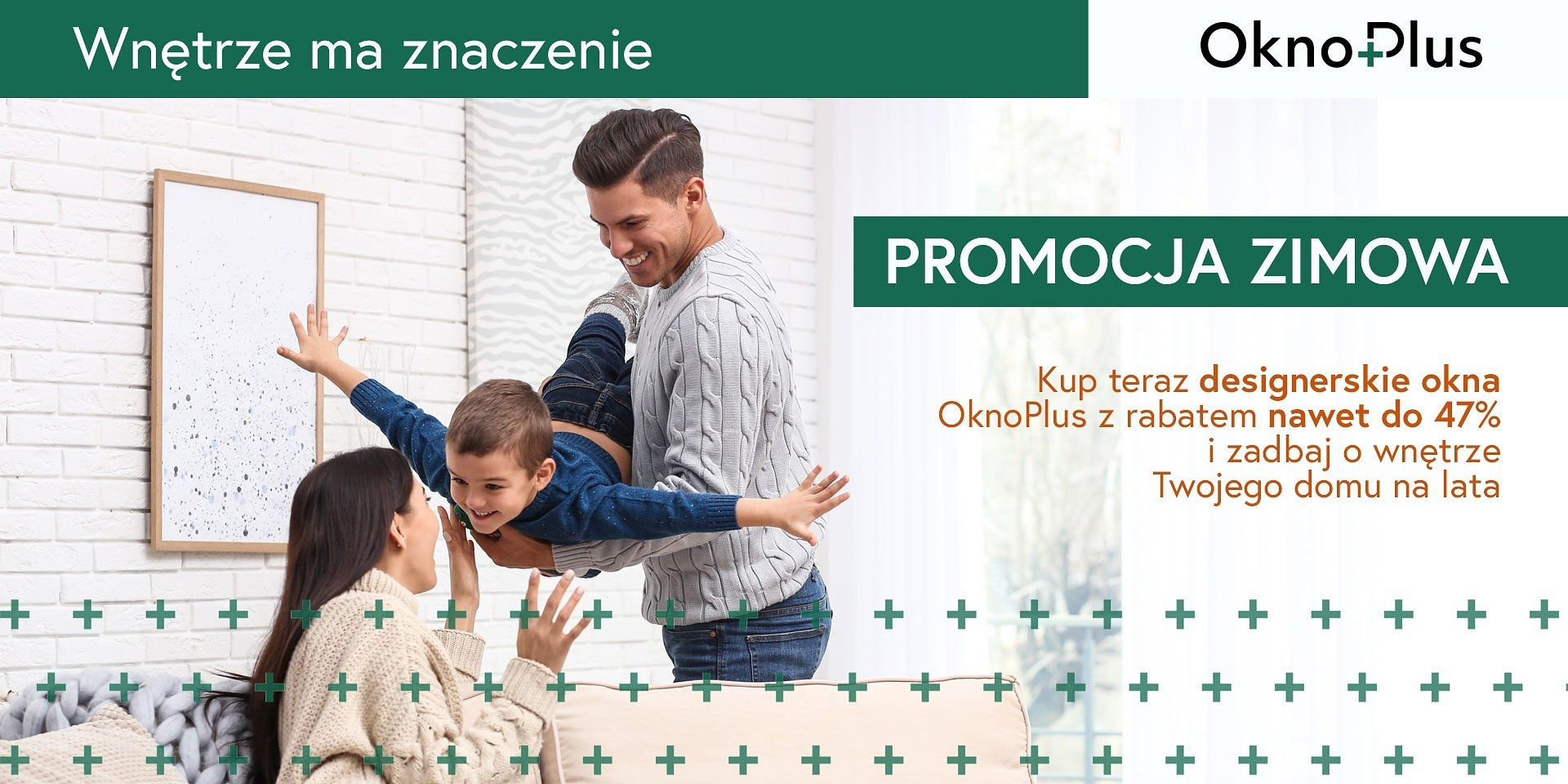 Piękne na zewnątrz, niezawodne wewnątrz. Okna i&nbsp;drzwi w&nbsp;zimowej promocji OknoPlus